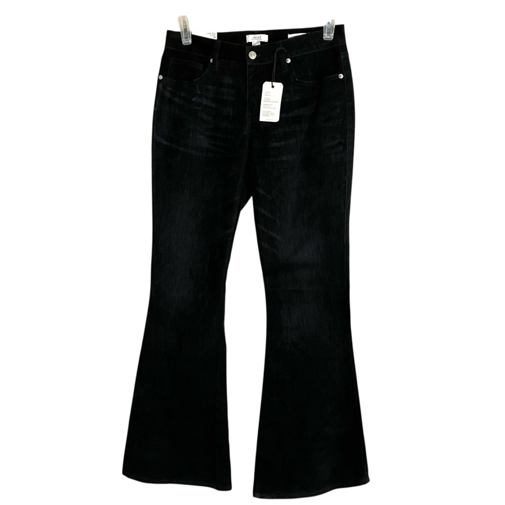 NWT Forever 21 Black Flare Jeans with Velveteen Finish Size 29
